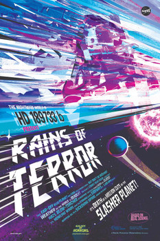 NASA Rains of Terror Galaxy of Horrors Retro Travel Vintage JPL Planets Exploration Science Fiction SciFi Tourism Astronaut Geeky Nerdy Cool Wall Decor Art Print Poster 24x36