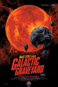 Laminated NASA Galactic Graveyard Galaxy of Horrors Retro Travel Vintage JPL Planets Exploration Science Fiction SciFi Tourism Astronaut Geeky Nerdy Poster Dry Erase Wall Art 24x36