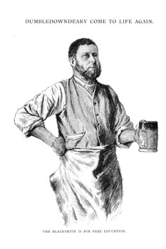 Victorian Blacksmith Drinking Beer From a Tankard Cool Wall Decor Art Print Poster 12x18