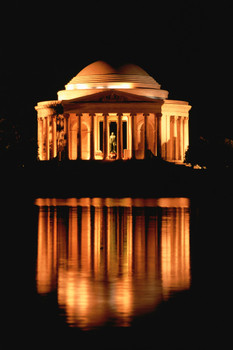 Jefferson Memorial at Night Washington DC Photo Photograph Cool Wall Decor Art Print Poster 12x18