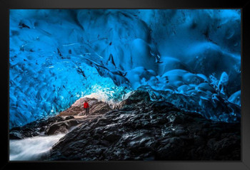 In the Ice Cave Iceland Photo Art Print Stand or Hang Wood Frame Display Poster Print 9x13