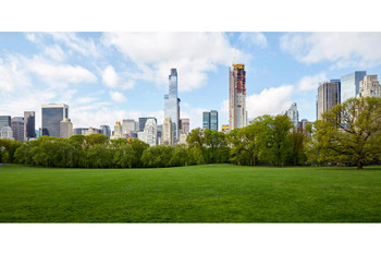 New York City NYC Manhattan Skyline Central Park Photo Print Stretched Canvas Wall Art 24x16 inch
