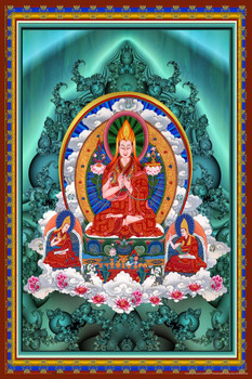 Buddha Religious Trinity Trilogy Fractal Religion Shrine Stretched Canvas Art Wall Decor 16x24