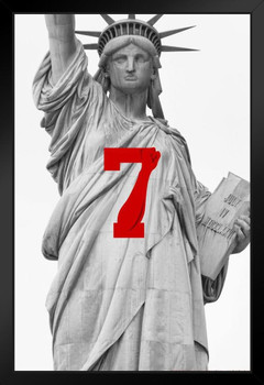 Power 7 Logo Statue of Liberty Art Print Stand or Hang Wood Frame Display Poster Print 9x13