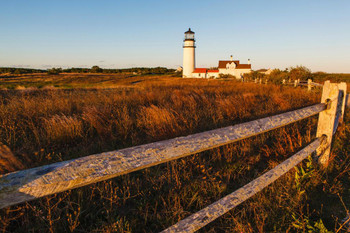 Highland Light Lighthouse North Truro Cape Cod National Seashore Photo Print Stretched Canvas Wall Art 24x16 inch