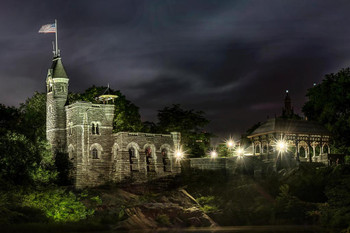 Belvedere Castle Central Park Manhattan New York City NYC Photo Print Stretched Canvas Wall Art 24x16 inch