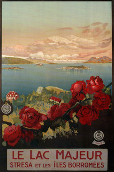 Le Lac Majeur Italy Lake Vintage Travel Cool Wall Decor Art Print Poster 12x18
