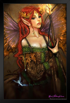 Autumn Maiden by Renee Biertempfel Fantasy Art Print Stand or Hang Wood Frame Display Poster Print 9x13