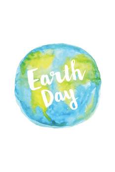 Earth Day Watercolor Go Green Conservation Environmental Cool Wall Decor Art Print Poster 12x18