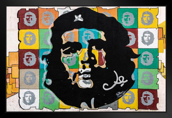 Mural of Che Guevara Havana Cuba Photo Photograph Art Print Stand or Hang Wood Frame Display Poster Print 13x9