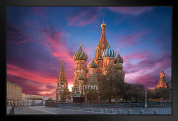 Saint Basils Cathedral Red Square Moscow Russia Photo Photograph Art Print Stand or Hang Wood Frame Display Poster Print 13x9