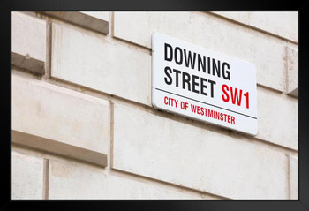 Downing Street Sign Whitehall Westminster London Photo Photograph Art Print Stand or Hang Wood Frame Display Poster Print 13x9