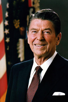 President Ronald Reagan Official Portrait Photo Stretched Canvas Wall Art 16x24 Inch