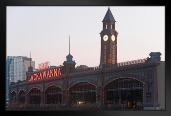 Old Train Station Lackawanna Railroad Terminal Hoboken New Jersey Photo Photograph Stand or Hang Wood Frame Display 9x13