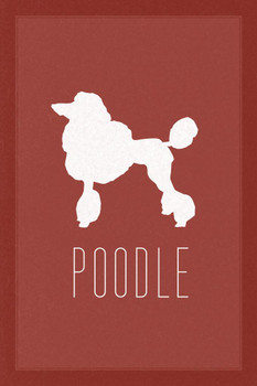 Dogs Poodle Maroon Dog Posters For Wall Funny Dog Wall Art Dog Wall Decor Dog Posters For Kids Bedroom Animal Wall Poster Cute Animal Posters Stretched Canvas Art Wall Decor 16x24