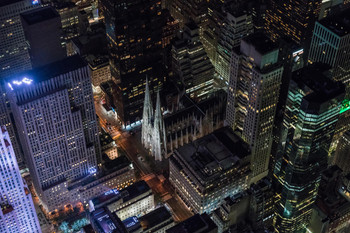 Aerial View of St Patricks Cathedral New York NYC Photo Photograph Cool Wall Decor Art Print Poster 18x12