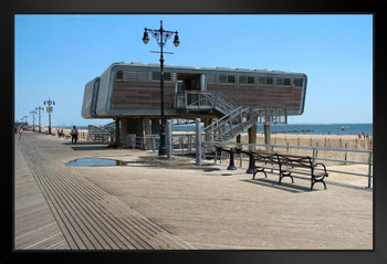 Comfort Station Coney Island Boardwalk Brooklyn Photo Photograph Art Print Stand or Hang Wood Frame Display Poster Print 13x9