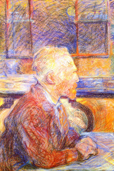 Henri de Toulouse Lautrec Vincent Van Gogh Wall Art Impressionist Portrait Painting Style Fine Art Home Decor Realism Romantic Artwork Decorative Wall Decor Stretched Canvas Art Wall Decor 16x24