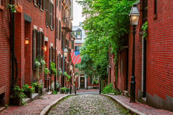 Acorn Street Beacon Hill Boston Massachusetts Photo Photograph Cool Wall Decor Art Print Poster 18x12