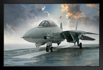 F14 Tomcat Supersonic Twin Engine Fighter Jet Photo Photograph Art Print Stand or Hang Wood Frame Display Poster Print 13x9