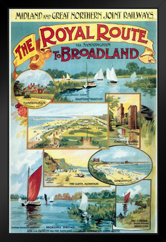 Midland Great Northern Joint Railways Broadland England Vintage Travel Art Print Stand or Hang Wood Frame Display Poster Print 9x13