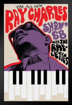 The Ray Charles Show w Raelettes 1968 Concert Music Art Print Stand or Hang Wood Frame Display Poster Print 9x13