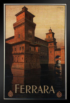 Ferrara Italy Vintage Travel Art Print Stand or Hang Wood Frame Display Poster Print 9x13