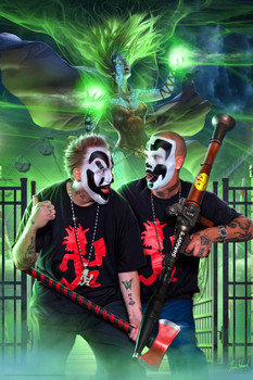 Oracle Shaggy Violent ICP Insane Clown Posse Poster Axe Evil Face Paint Music Band Tom Wood Fantasy Stretched Canvas Art Wall Decor 16x24