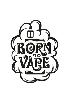 Born To Vape Print Stretched Canvas Wall Art 16x24 inch
