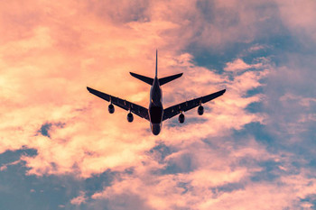 Overhead Shot of Airbus A380 Flying Mid Air Photo Photograph Stretched Canvas Art Wall Decor 24x16