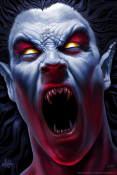 The Awakening Vampire Tom Wood Fantasy Art Horror Monster Spooky Scary Halloween Decoration Stretched Canvas Art Wall Decor 16x24