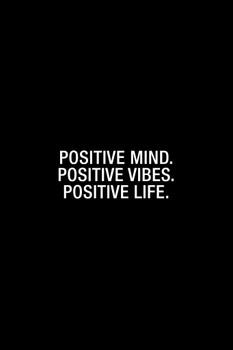 Simple Positive Mind Positive Vibes Positive Life Stretched Canvas Wall Art 16x24 inch