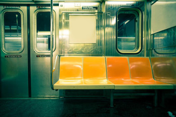 NYC Subway Stretched Canvas Wall Art 16x24 inch