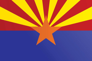 Arizona State Flag Stretched Canvas Wall Art 16x24 inch