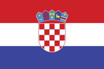 Croatia National Flag Stretched Canvas Wall Art 16x24 inch