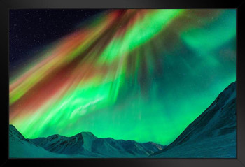 Gigantic Northern Lights in Alaska Photo Photograph Art Print Stand or Hang Wood Frame Display Poster Print 13x9