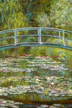 Claude Monet The Water Lily Pond Japanese Bridge Impressionist Art Posters Claude Monet Prints Nature Landscape Painting Claude Monet Canvas Wall Art French Stretched Canvas Art Wall Decor 16x24