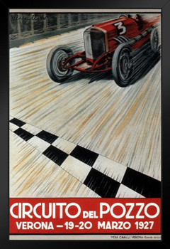 Circuito de Pozzo 1927 Italian Car Racing Vintage Art Print Stand or Hang Wood Frame Display Poster Print 9x13