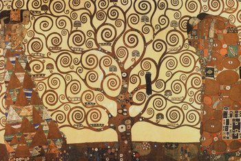 Gustav Klimt Tree of Life Stoclet Frieze Painting Poster 1909 Austrian Art Nouveau Symbolist Painter Nature Stretched Canvas Art Wall Decor 24x16