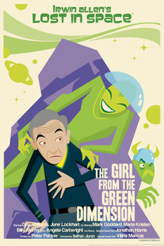 Lost In Space Girl From The Green Dimension by Juan Ortiz Variant Episode 45 of 83 Stretched Canvas Wall Art 16x24 inch