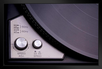 Retro Vinyl Disk Record Player DJ Equipment Photo Photograph Art Print Stand or Hang Wood Frame Display Poster Print 13x9