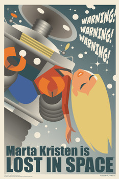 Marta Kristen Is Lost In Space by Juan Ortiz Cool Wall Decor Art Print Poster 12x18