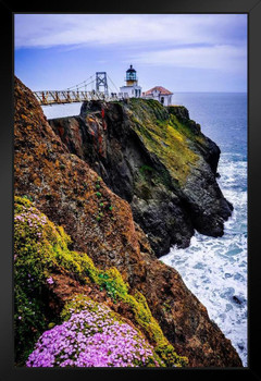 Point Bonita Lighthouse San Francisco Bay Marin Headlands California Photo Photograph Art Print Stand or Hang Wood Frame Display Poster Print 9x13