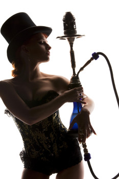 Sexy Cabaret Dancer in Corset with Hookah Photo Photograph Cool Wall Decor Art Print Poster 12x18