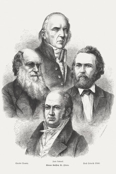 Proponents of Darwinism Charles Darwin 1873 Engraving Cool Wall Decor Art Print Poster 12x18