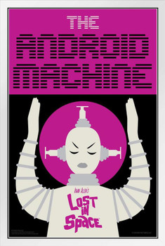 Lost In Space The Android Machine by Juan Ortiz Episode 36 of 83 White Wood Framed Poster 14x20