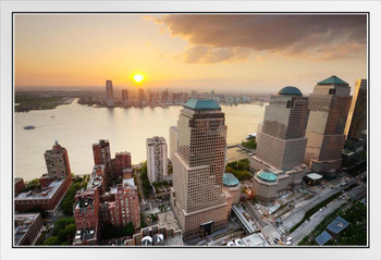 Brookfield Place World Financial Center Battery Park New York City Photo Photograph White Wood Framed Poster 20x14