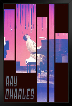 Ray Charles Pink Piano Music Art Print Stand or Hang Wood Frame Display Poster Print 9x13