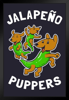 Jalapeno Puppers Puppy Funny Popper Parody LCT Creative Art Print Stand or Hang Wood Frame Display Poster Print 9x13