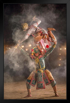 Khon Thai Performing Art of Ramayana Story Dancing Photo Photograph Art Print Stand or Hang Wood Frame Display Poster Print 9x13